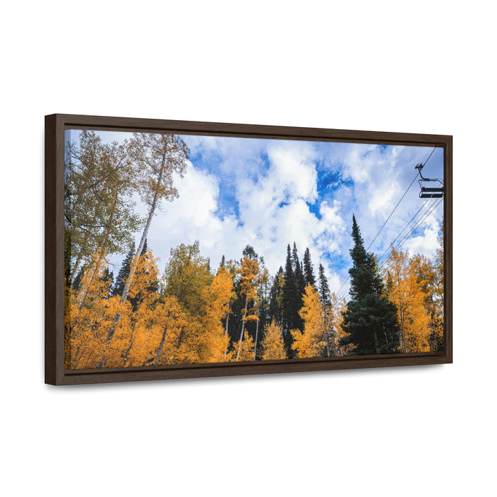 Chairlift in Suspension - Canvas with Frame