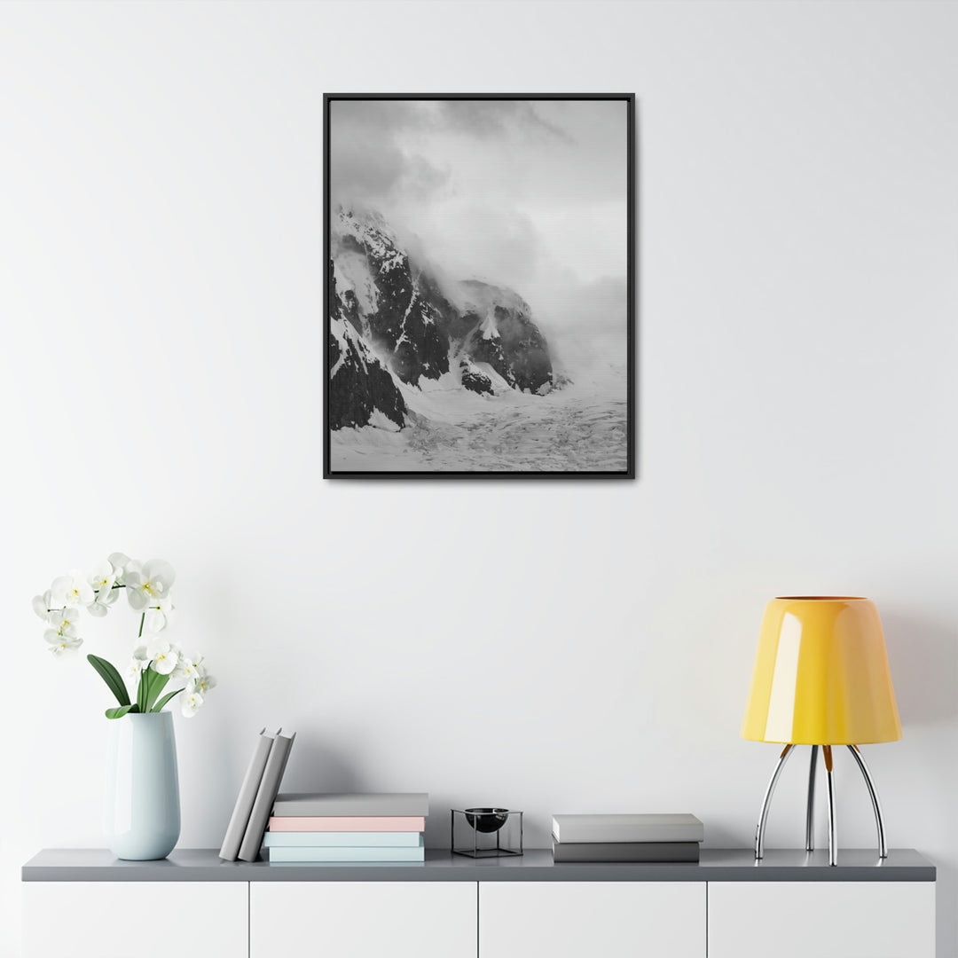 The Mist Descends in Black and White - Canvas with Frame