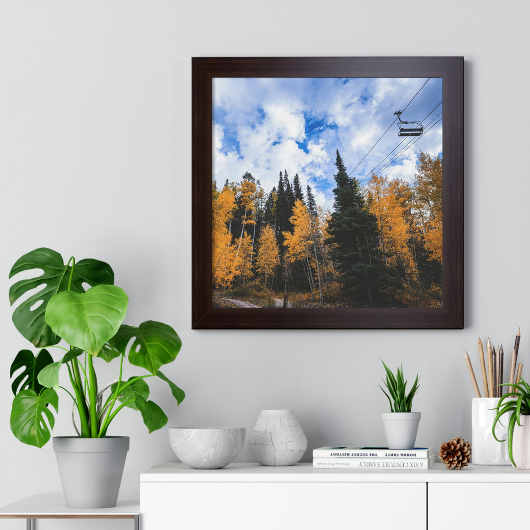 Chairlift in Suspension - Framed Print