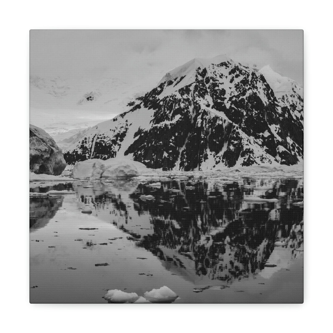 Reflected Calm in Black and White - Canvas