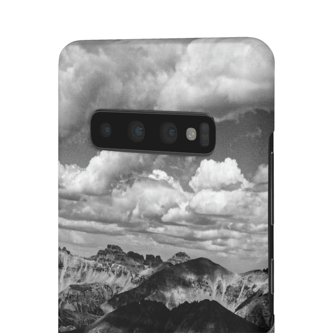 Imogene Pass From the Air in Black and White - Phone Case