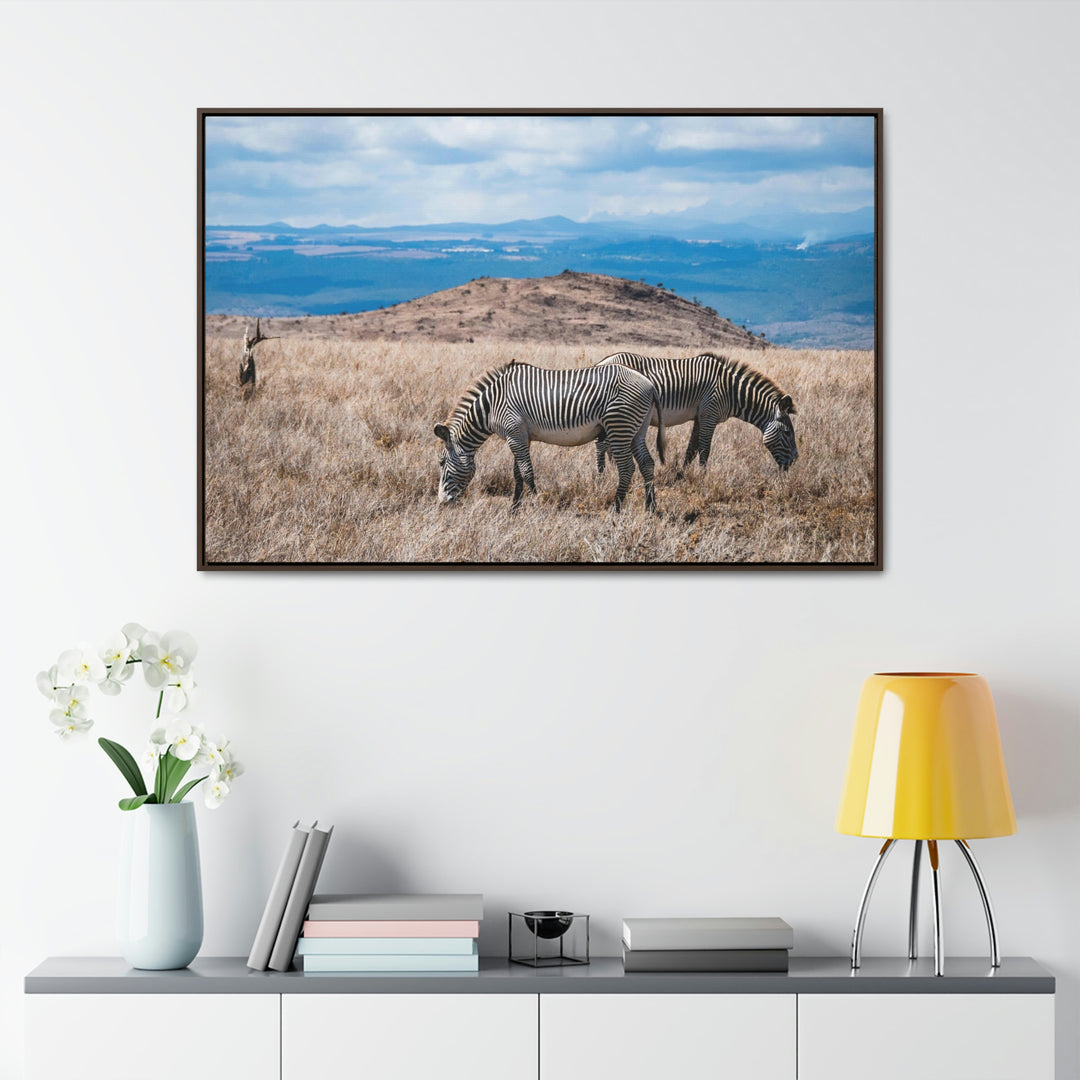 Zebra-Striped Expanse - Canvas With Frame