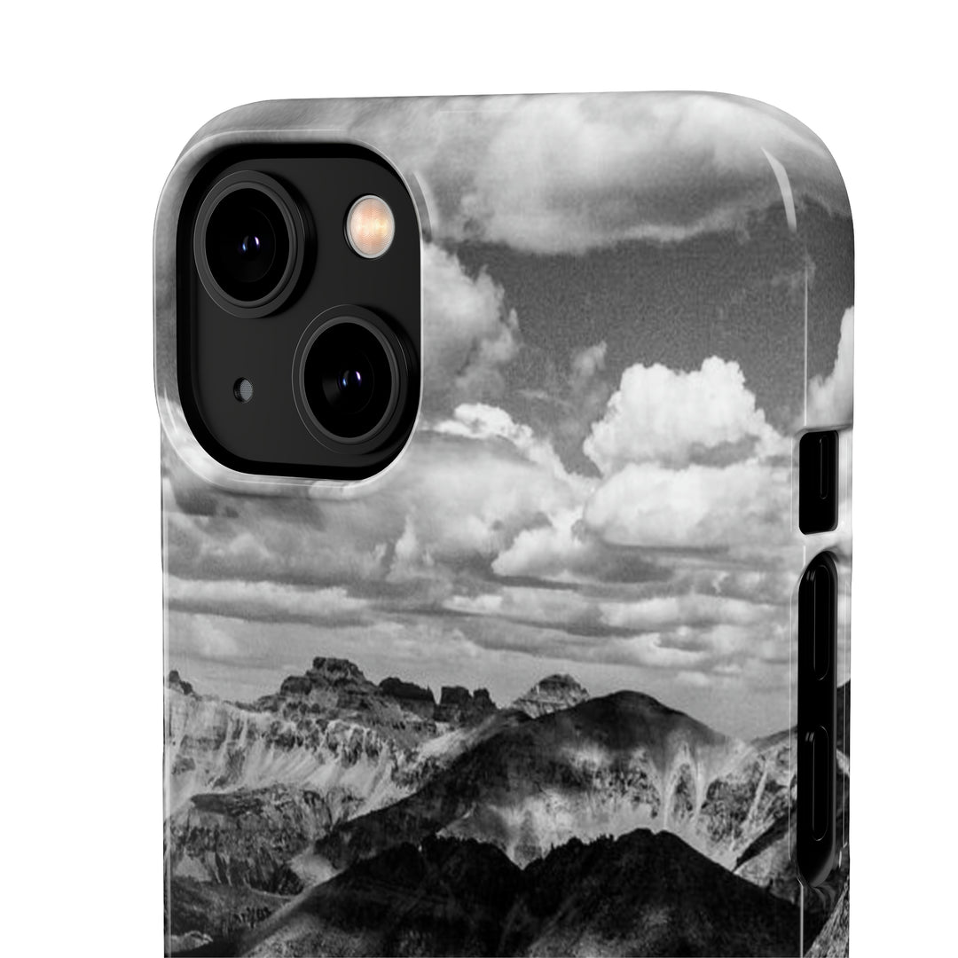 Imogene Pass From the Air in Black and White - Phone Case