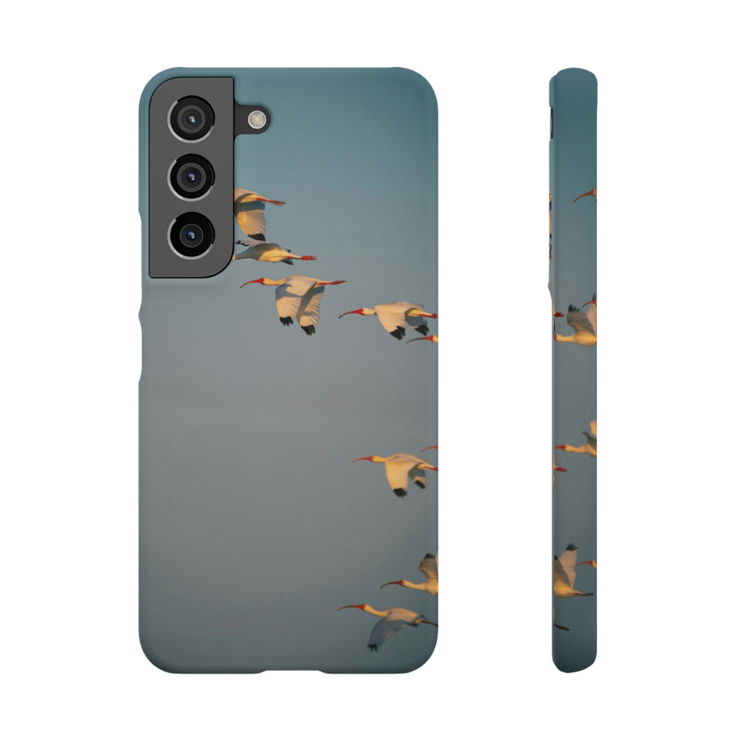 White Ibis in Flight - Phone Case