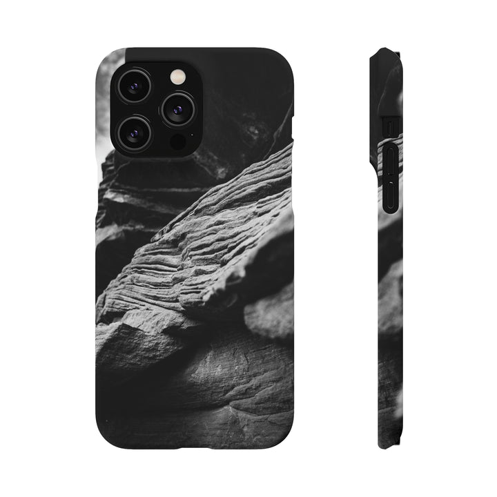 Layers of Rock in Black and White - Phone Case