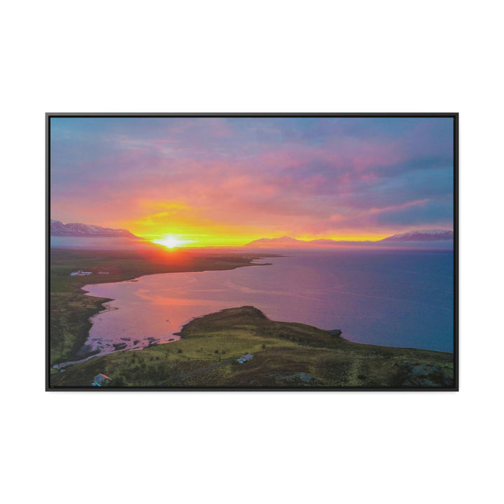 Sunset Over the Fjord Part 1 - Canvas with Frame