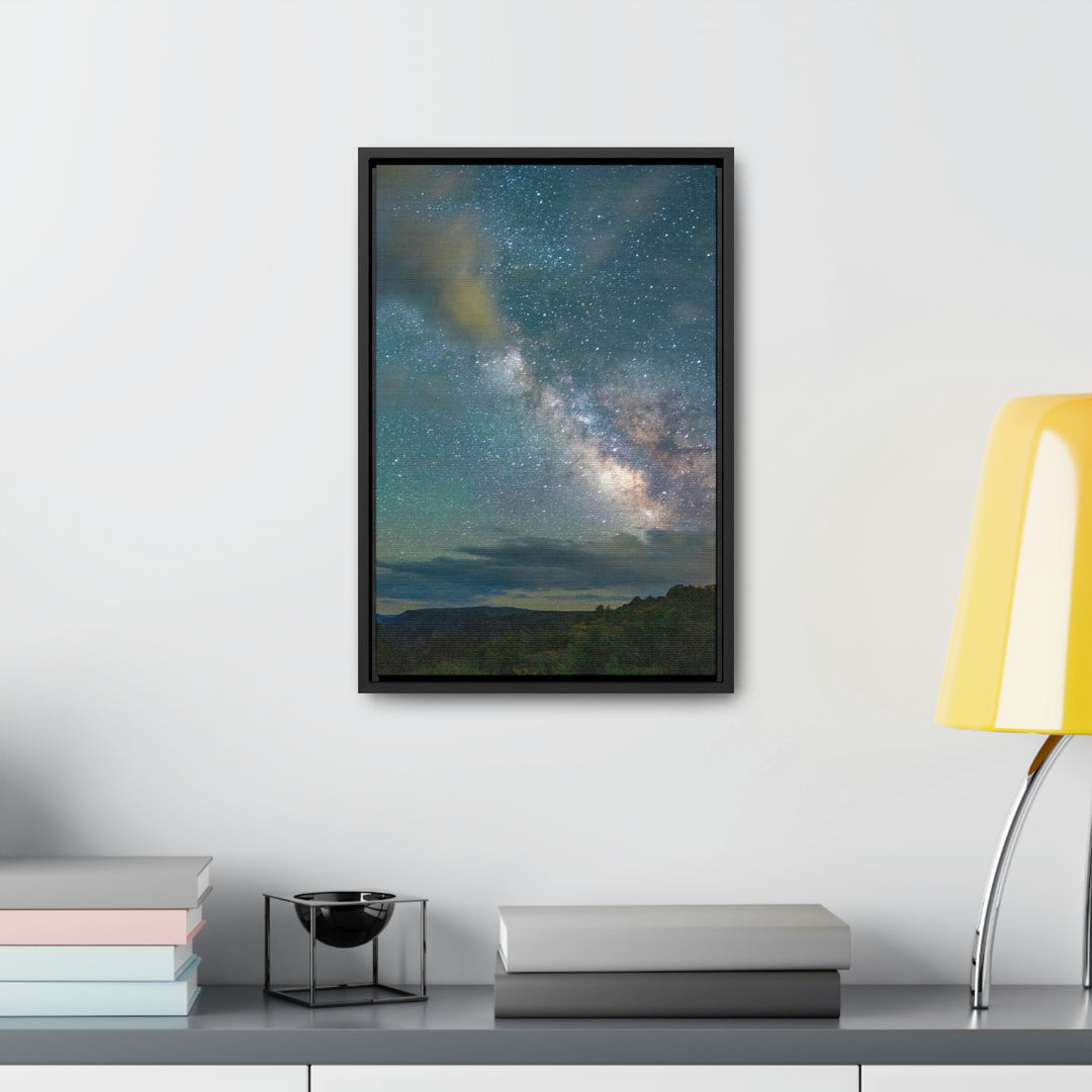 Milky Way Through the Clouds Part 1 - Canvas with Frame