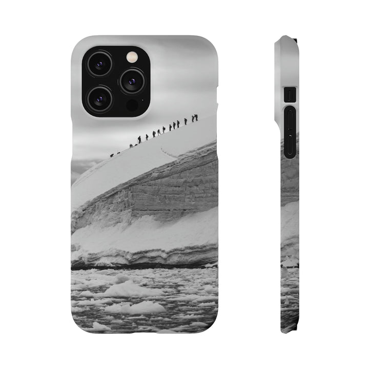 Preparing for the Climb in Black and White - Phone Case