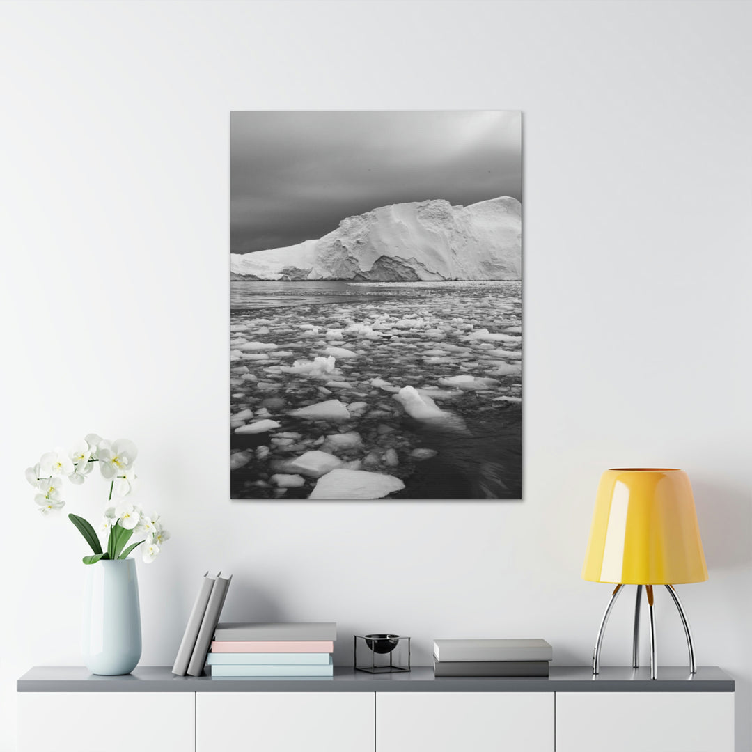 Lane of Ice In Black and White - Canvas