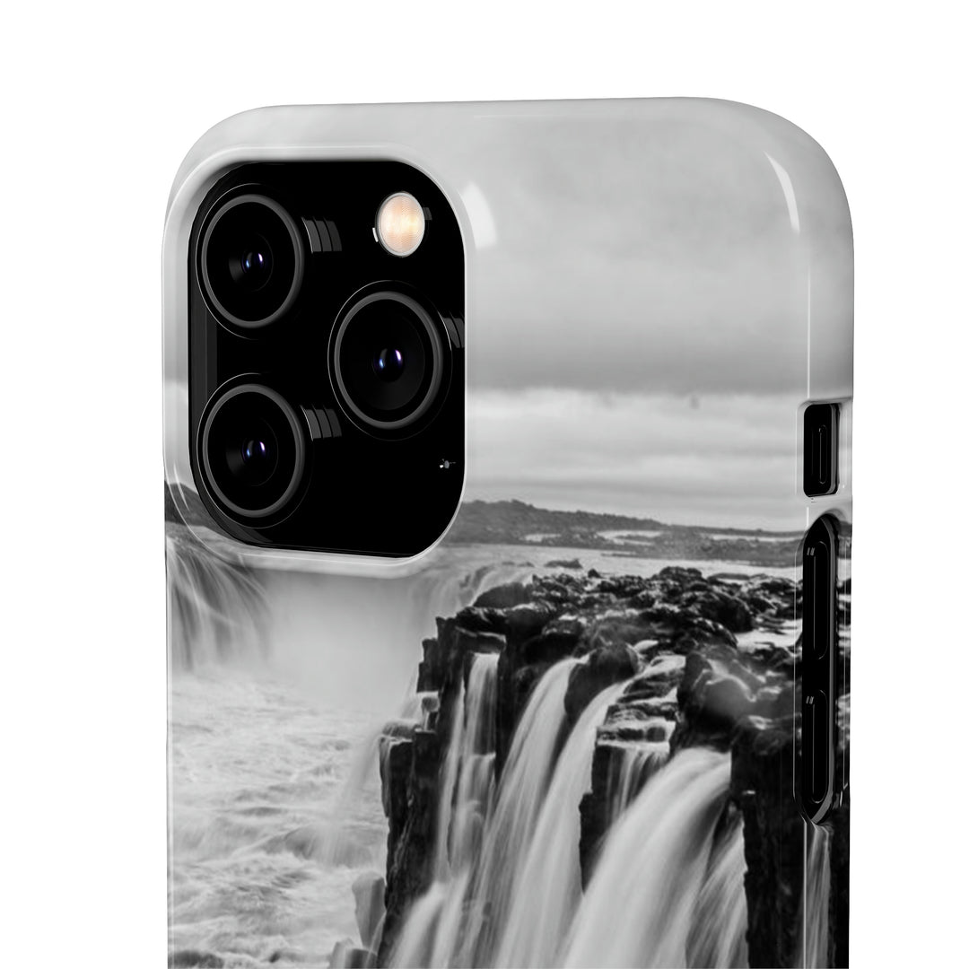 Selfoss in Black and White - Phone Case