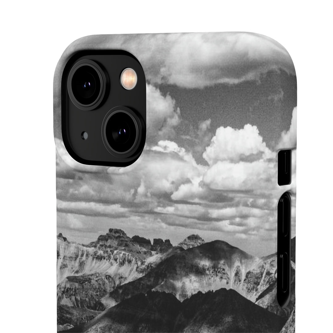 Imogene Pass From the Air in Black and White - Phone Case