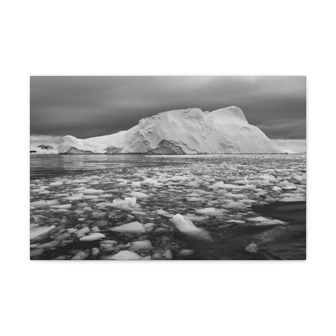 Lane of Ice In Black and White - Canvas