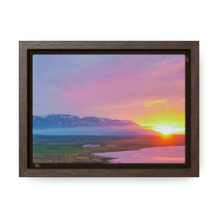 Sunset Over the Fjord Part 2 - Canvas with Frame