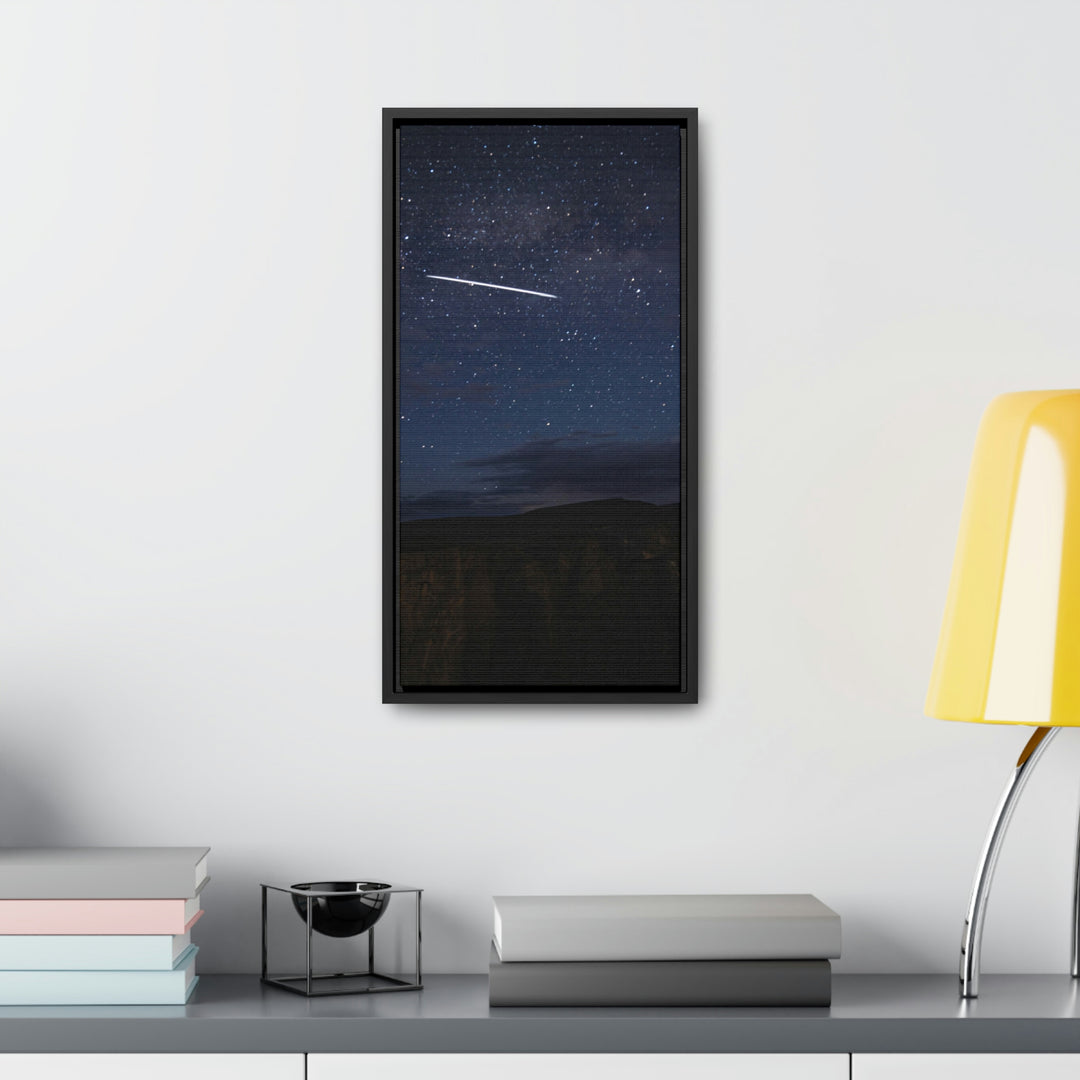 Starlink Above the Canyon - Canvas with Frame