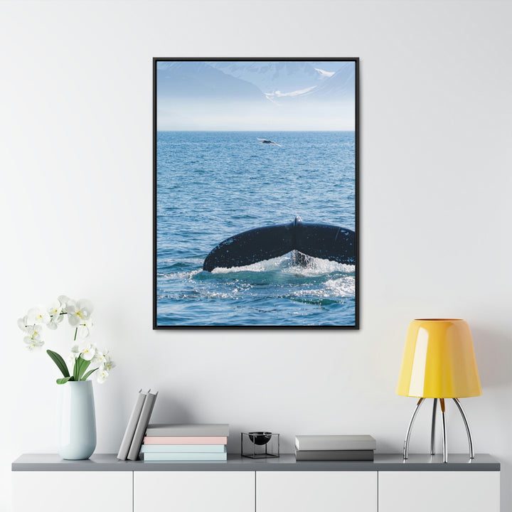 A Whale and A Mountain - Canvas with Frame