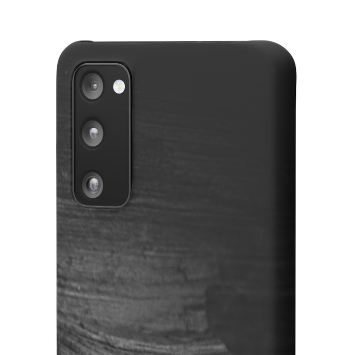 Sedimentary Rock Curves in Black and White - Phone Case