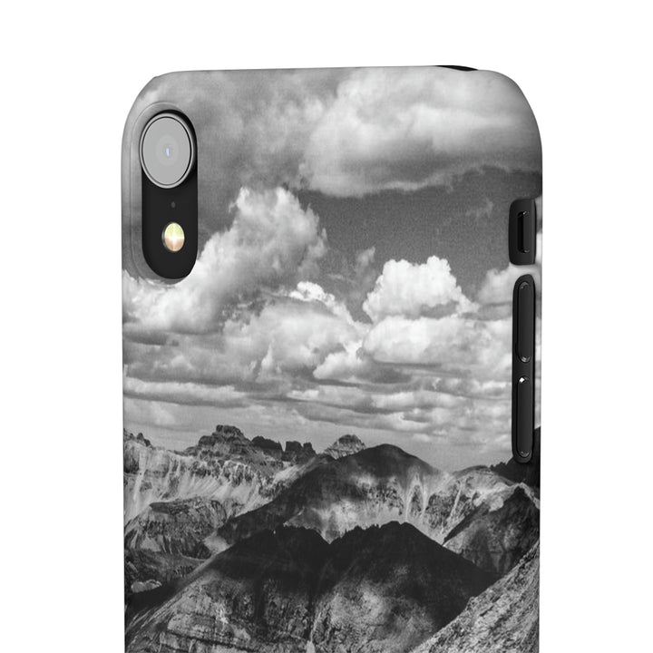 Imogene Pass From the Air in Black and White - Phone Case