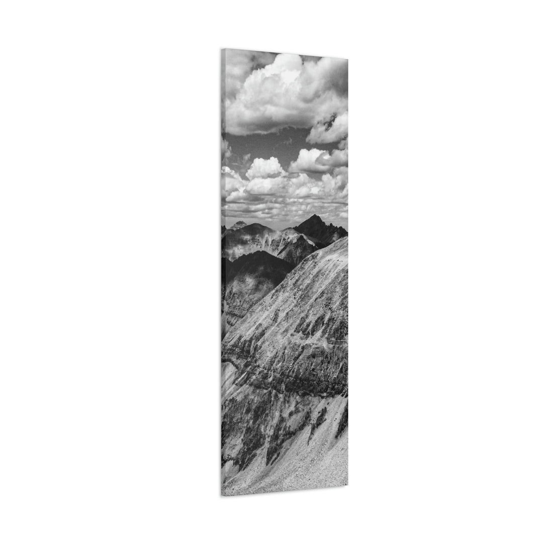 Imogene Pass From the Air in Black and White - Canvas