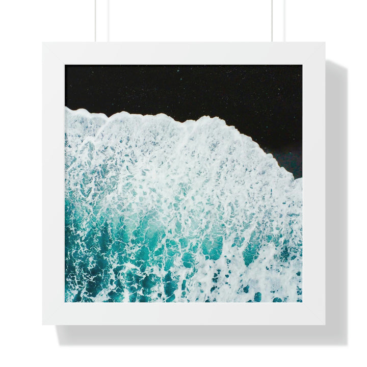 A Wave on Volcanic Sand - Framed Print