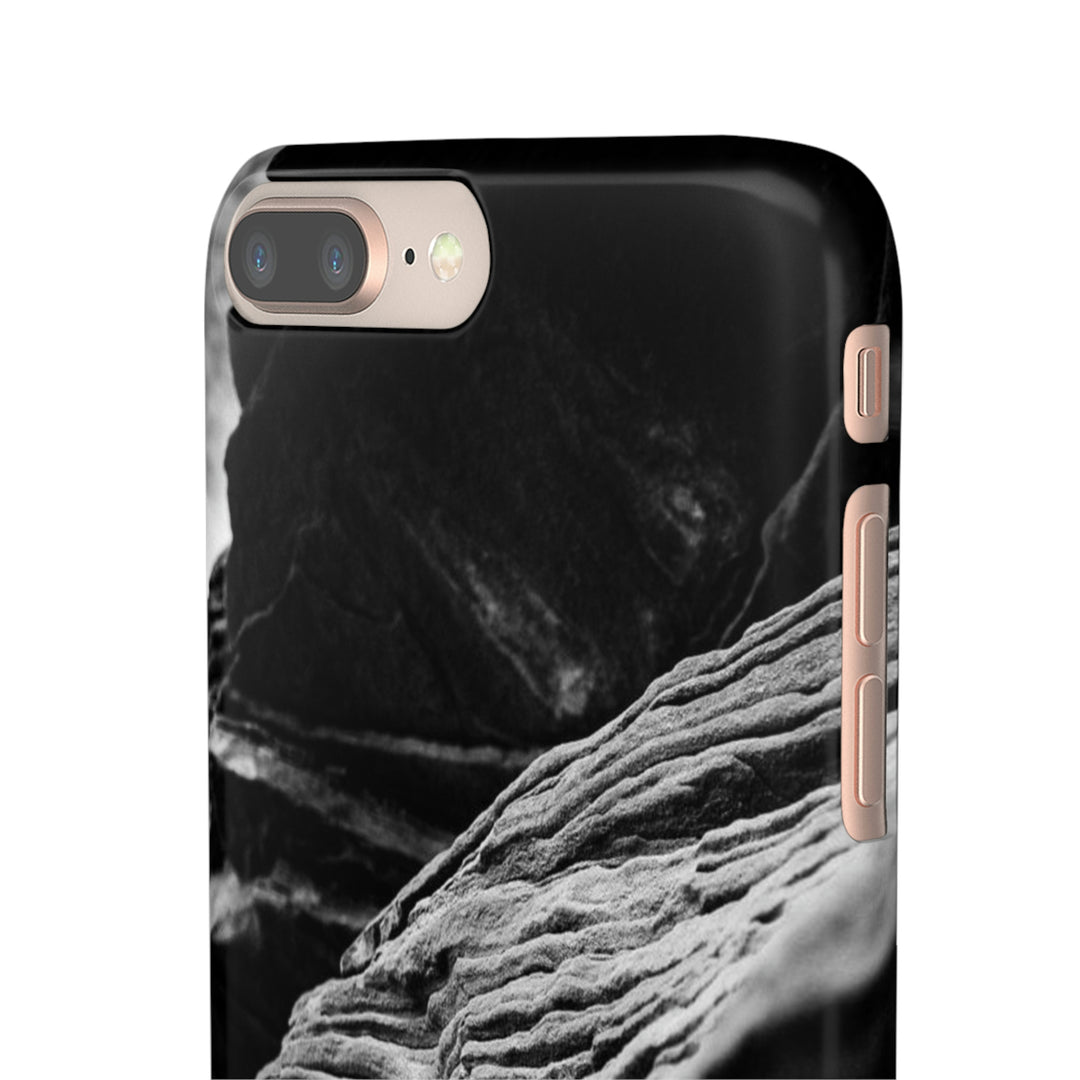 Layers of Rock in Black and White - Phone Case