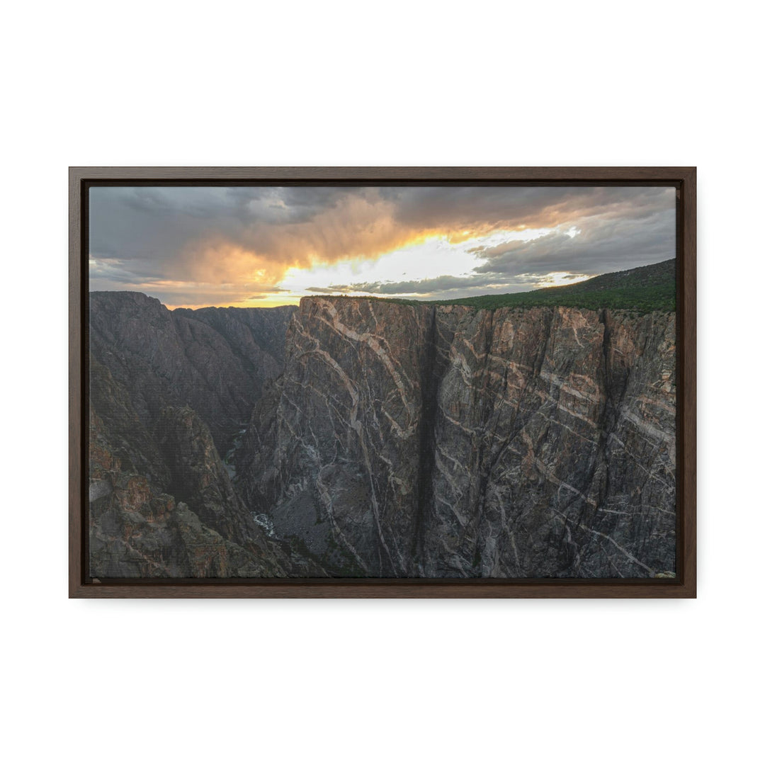 Painted Wall at Sunset Part 1 - Canvas with Frame