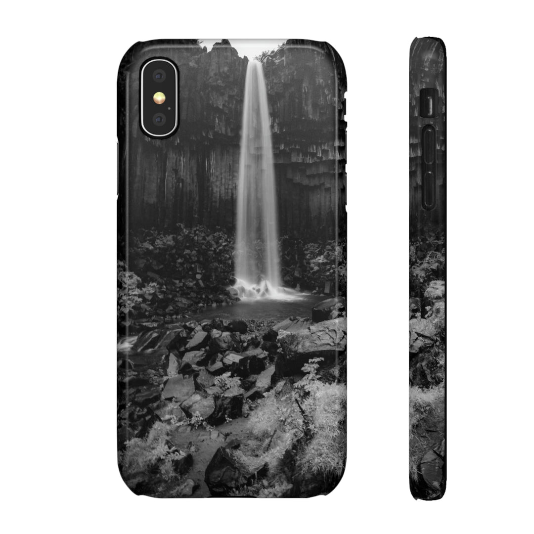 Svartifoss in Black and White - Phone Case