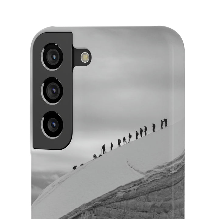 Preparing for the Climb in Black and White - Phone Case