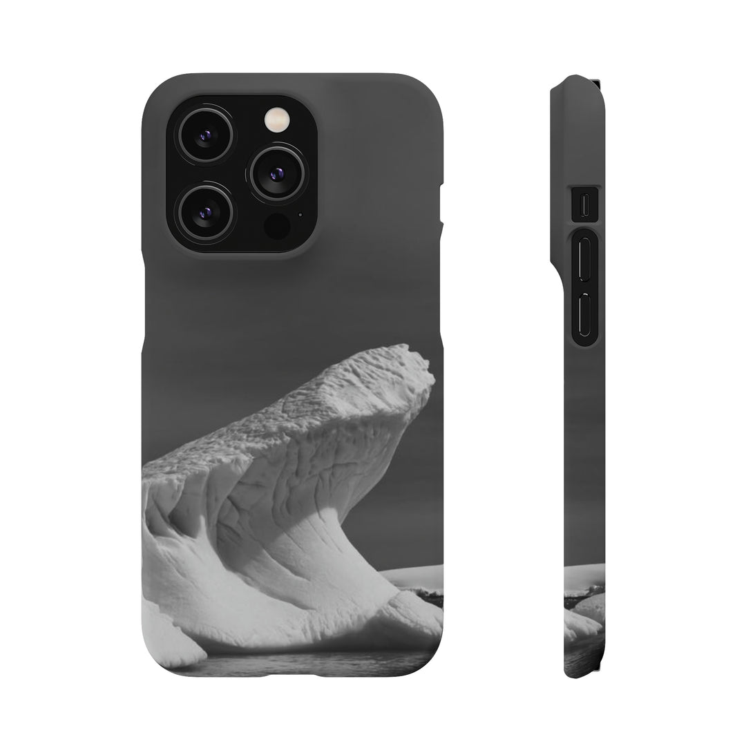 The Angles of an Iceberg in Black and White - Phone Case