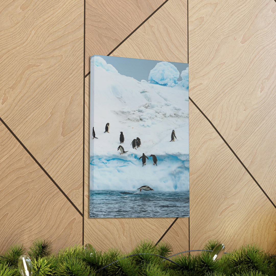 Porpoising Penguin - Canvas