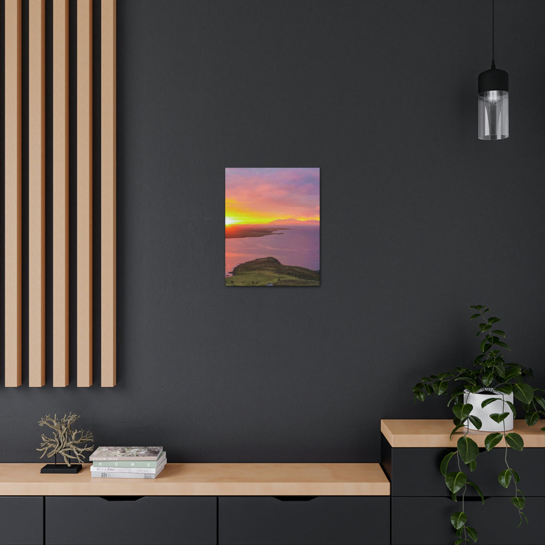 Sunset Over the Fjord Part 1 - Canvas