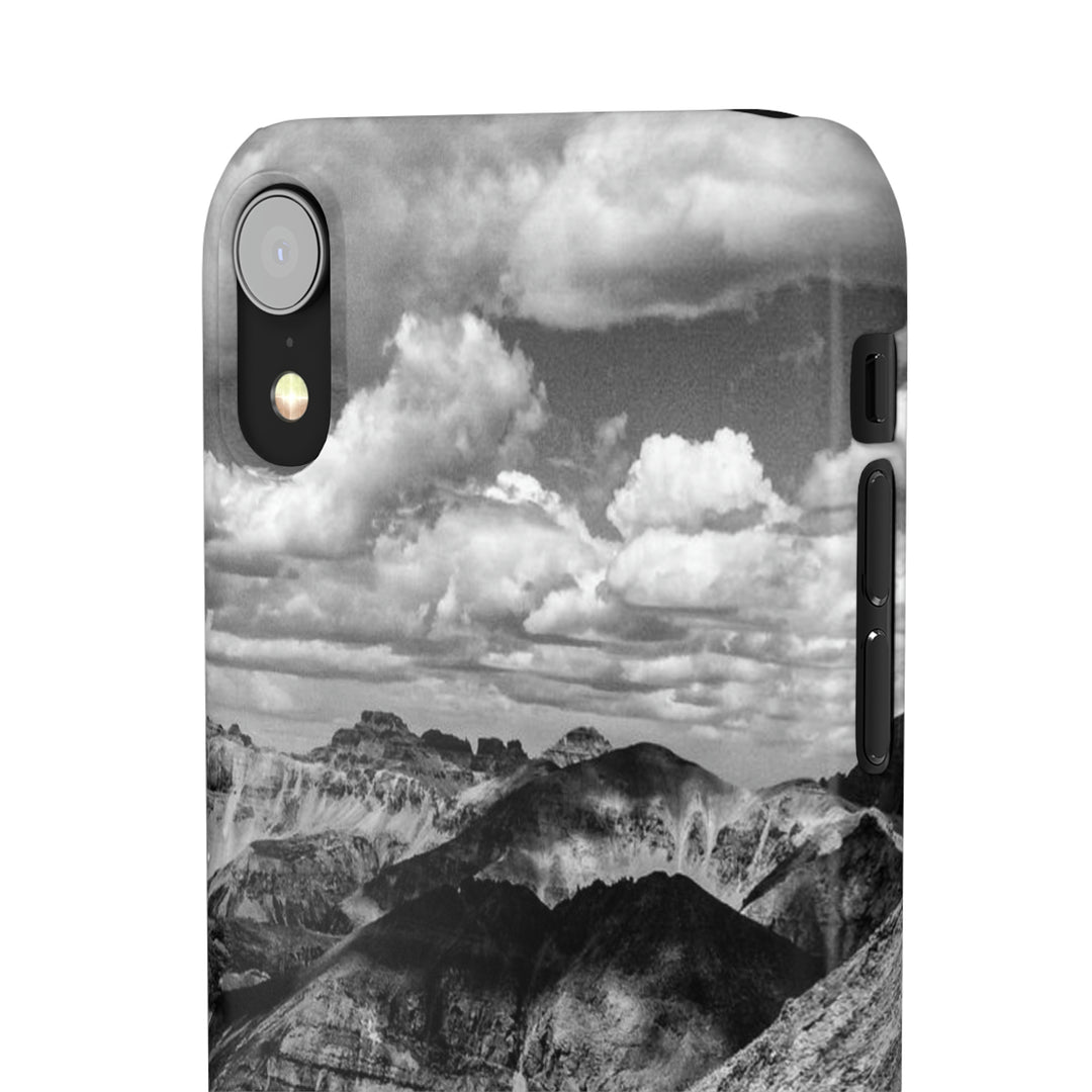 Imogene Pass From the Air in Black and White - Phone Case