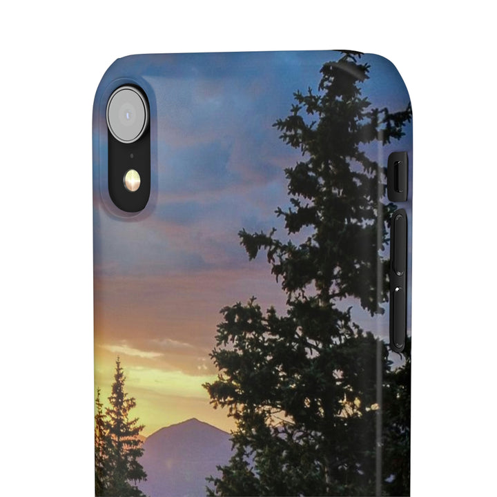 Rainy Sunset Through the Trees - Phone Case