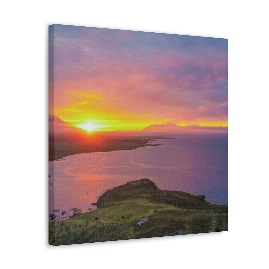 Sunset Over the Fjord Part 1 - Canvas