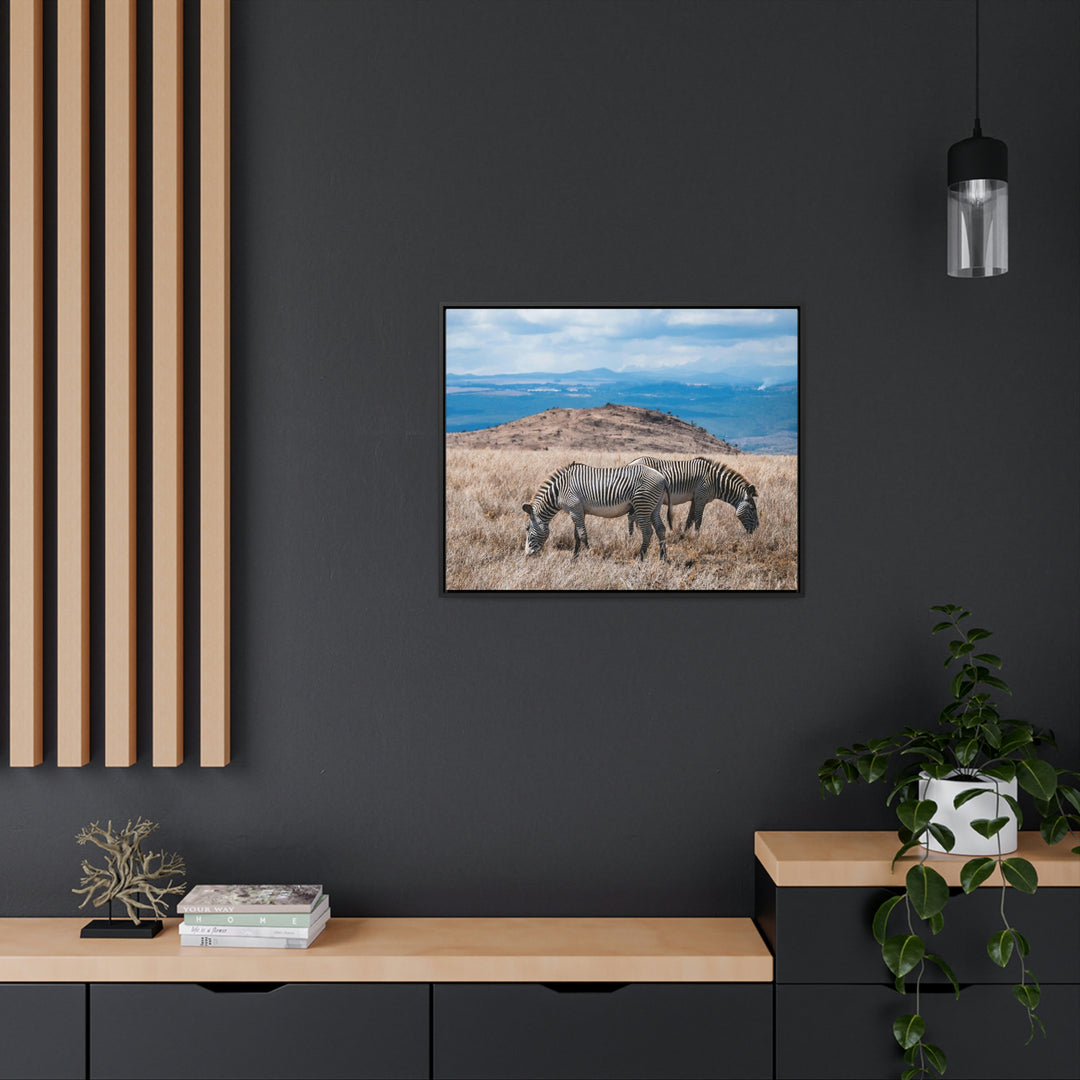 Zebra-Striped Expanse - Canvas With Frame