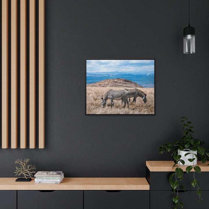 Zebra-Striped Expanse - Canvas With Frame