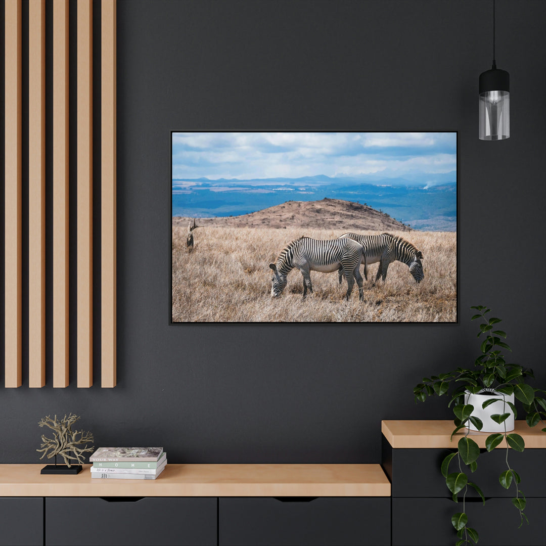 Zebra-Striped Expanse - Canvas With Frame