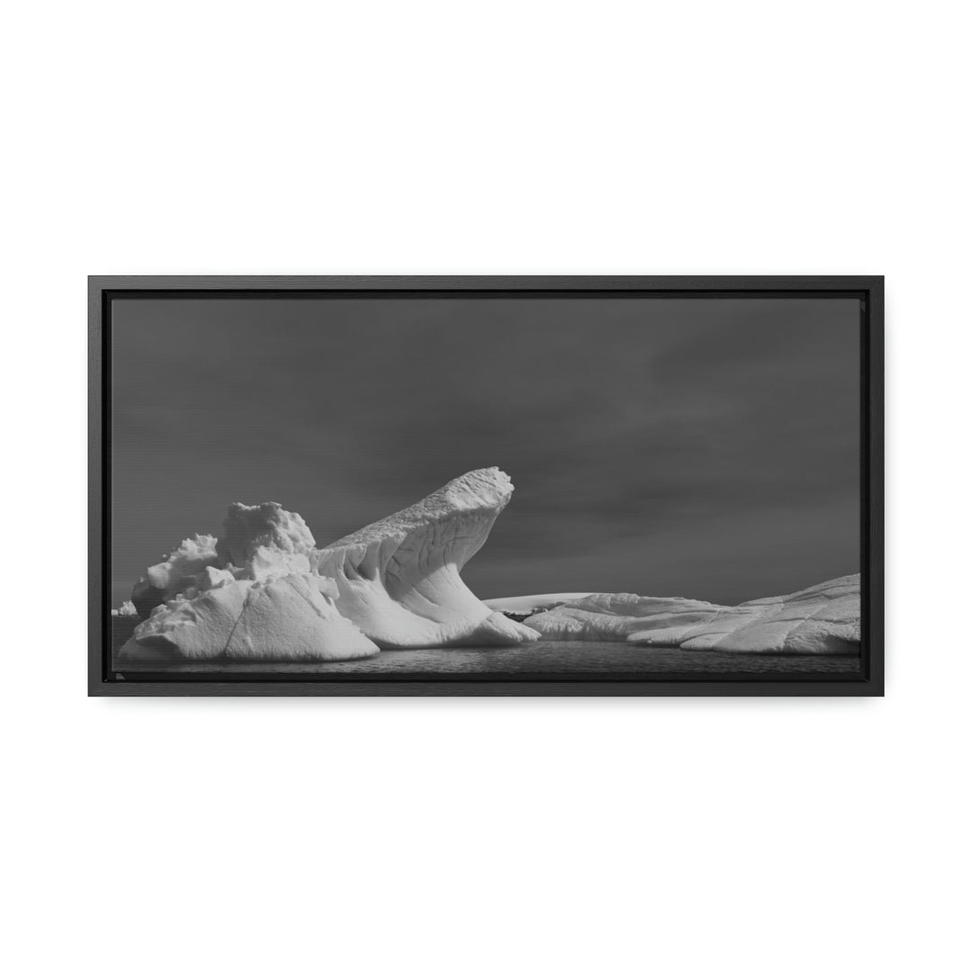 The Angles of an Iceberg in Black and White - Canvas with Frame