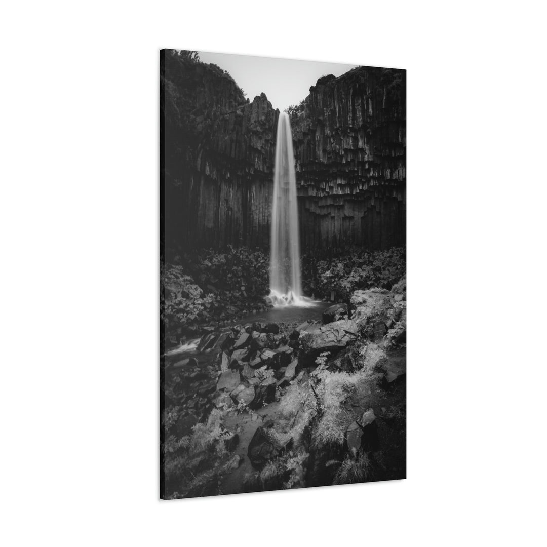 Svartifoss in Black and White - Canvas