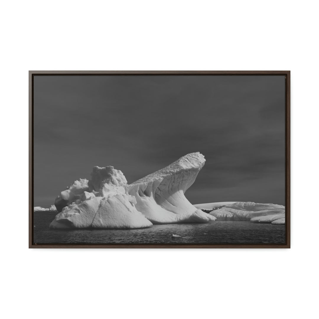 The Angles of an Iceberg in Black and White - Canvas with Frame