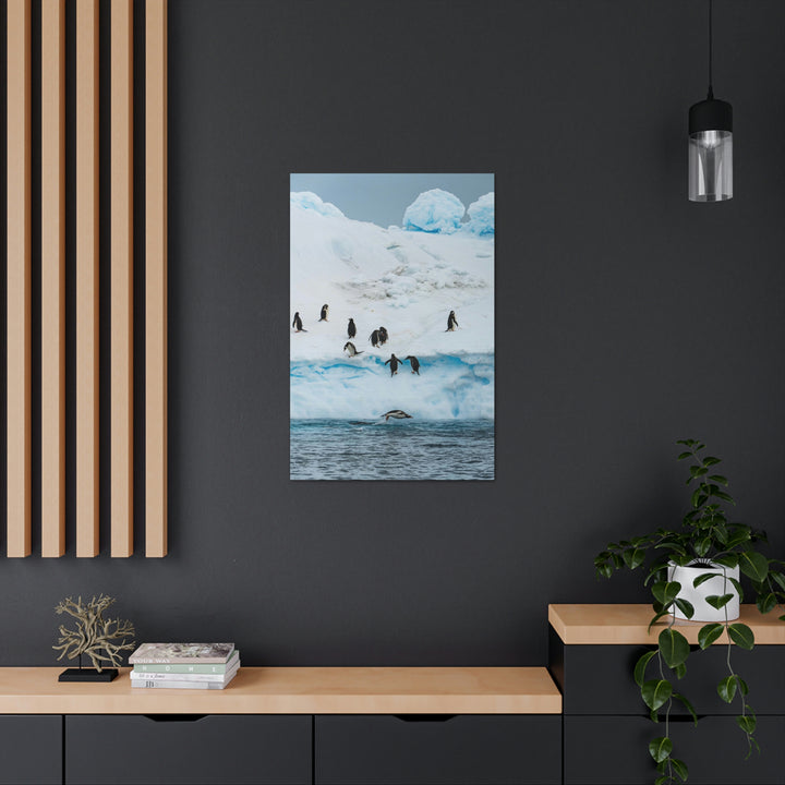 Porpoising Penguin - Canvas