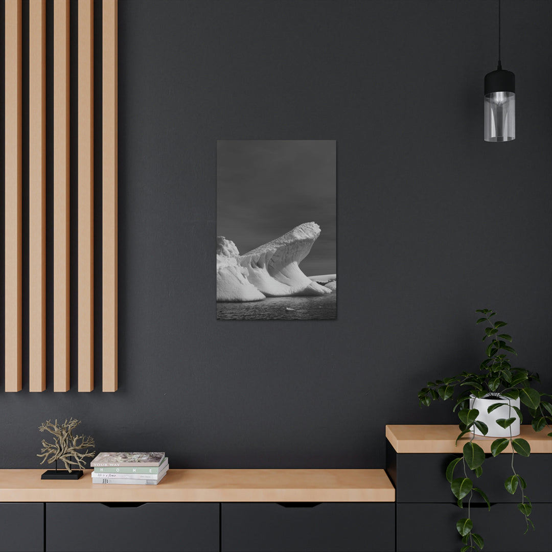 The Angles of an Iceberg in Black and White - Canvas