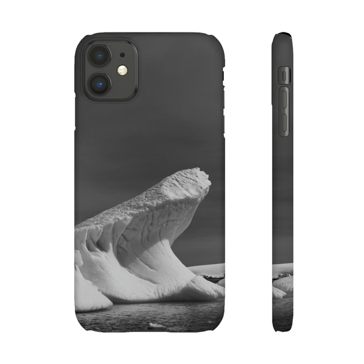 The Angles of an Iceberg in Black and White - Phone Case