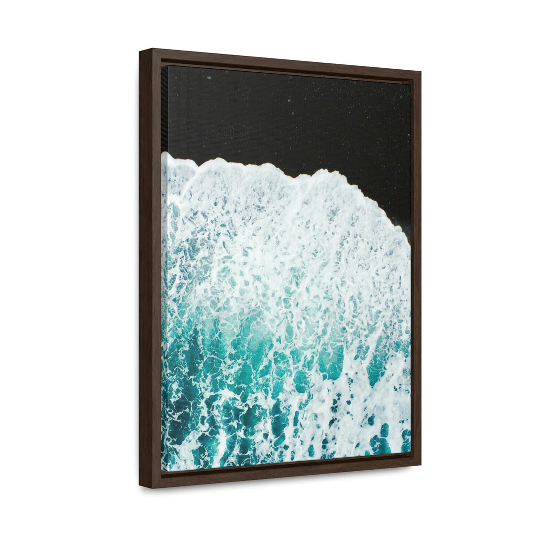 A Wave on Volcanic Sand - Canvas with Frame