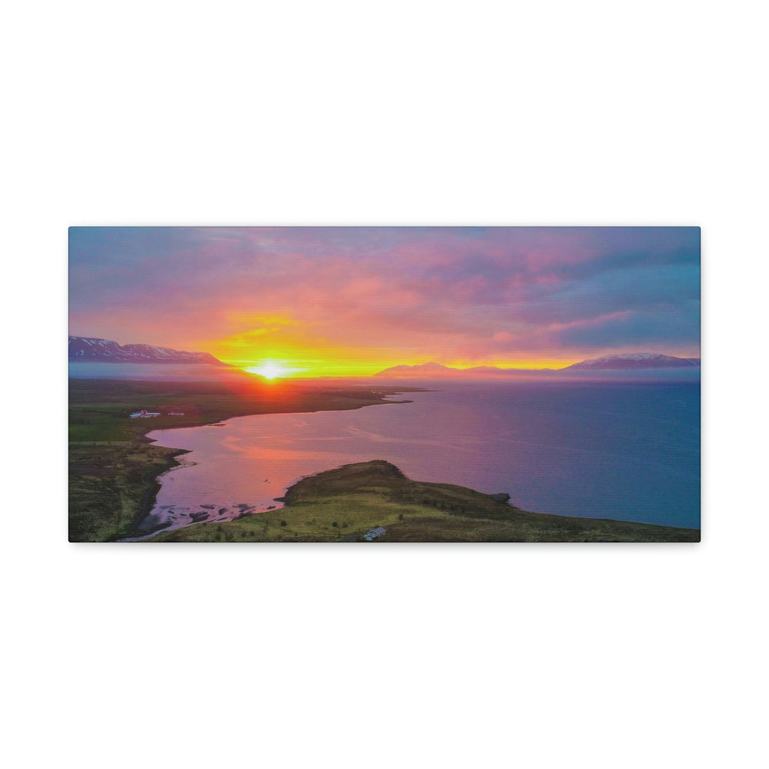 Sunset Over the Fjord Part 1 - Canvas