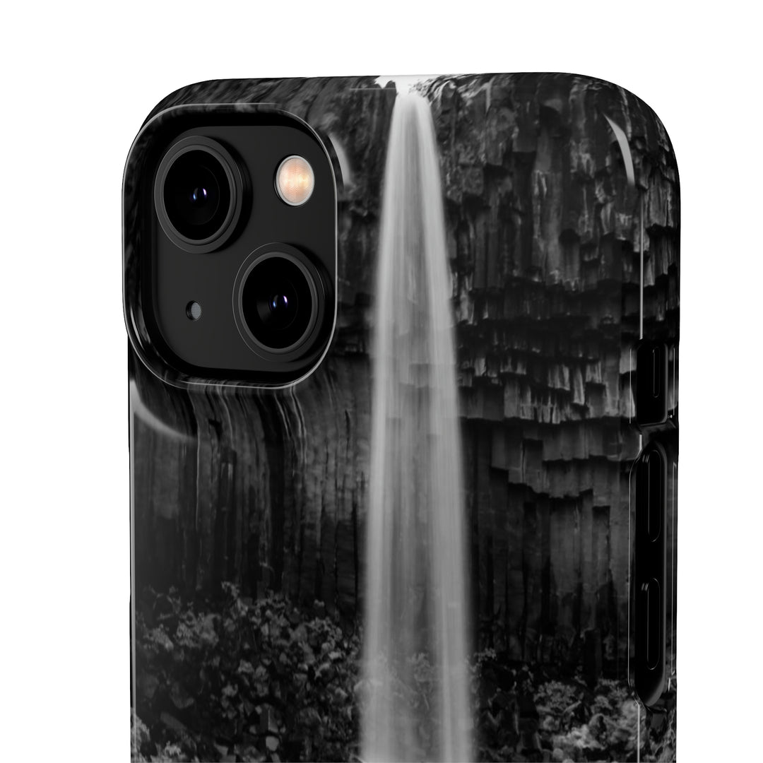 Svartifoss in Black and White - Phone Case