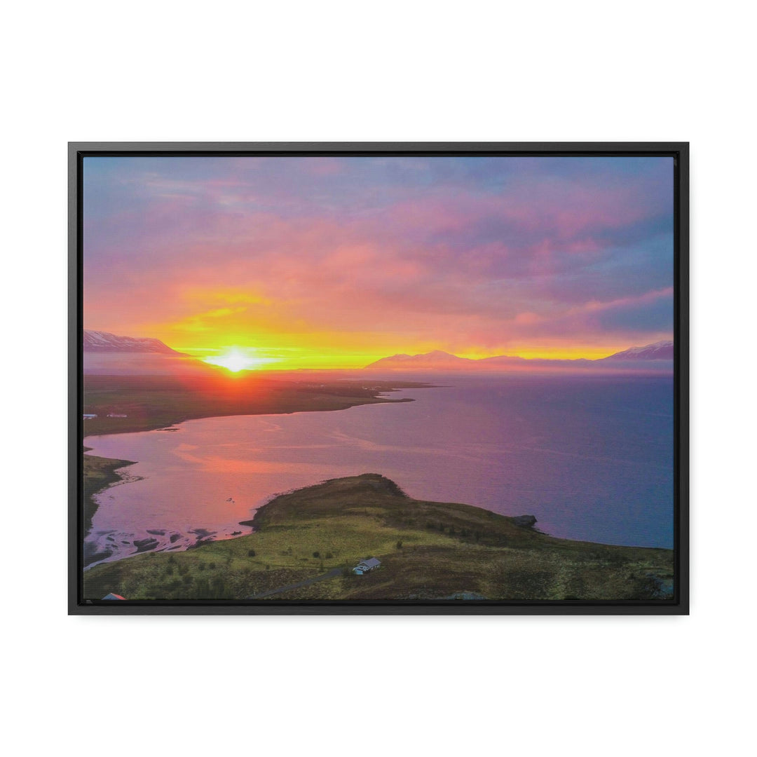 Sunset Over the Fjord Part 1 - Canvas with Frame