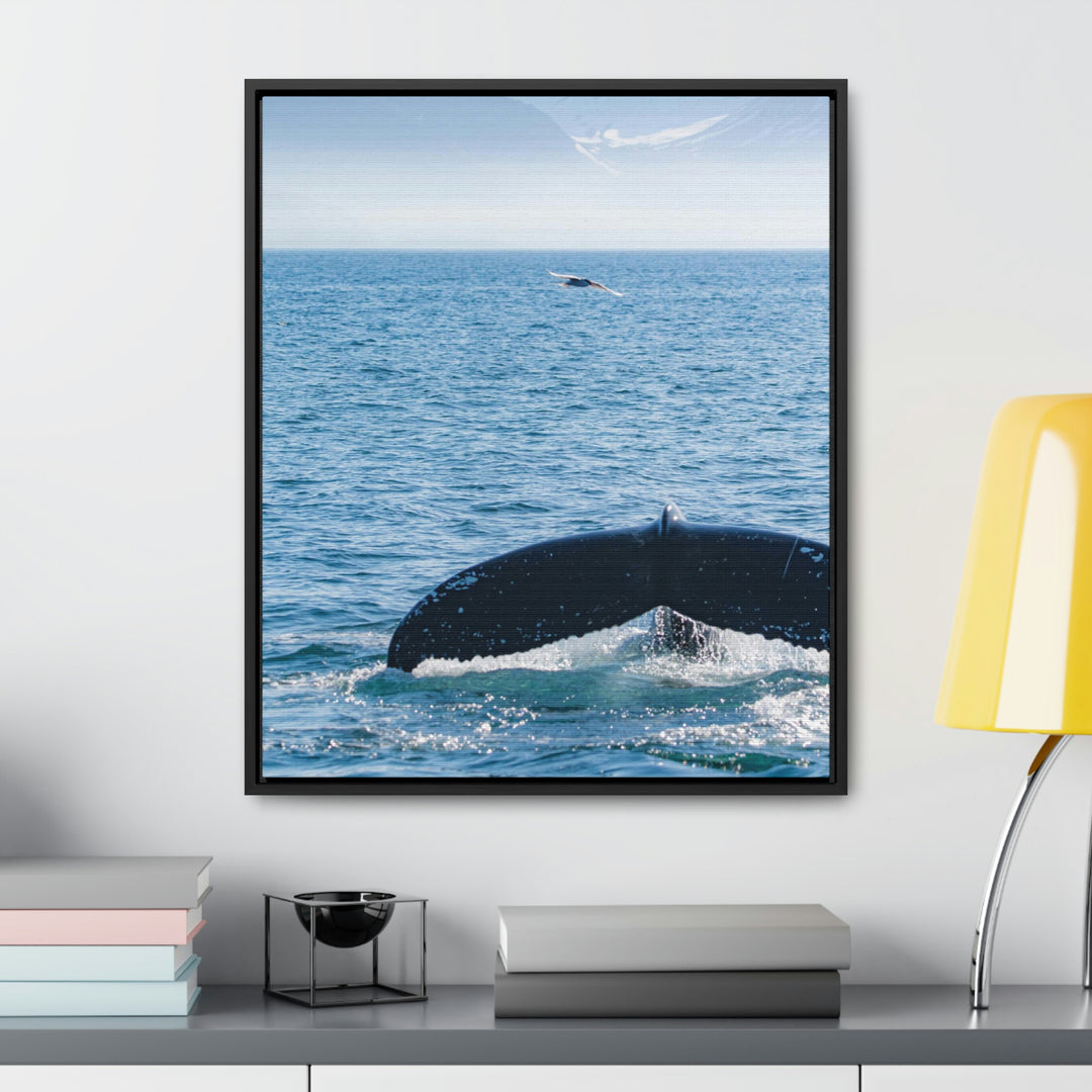 A Whale and A Mountain - Canvas with Frame