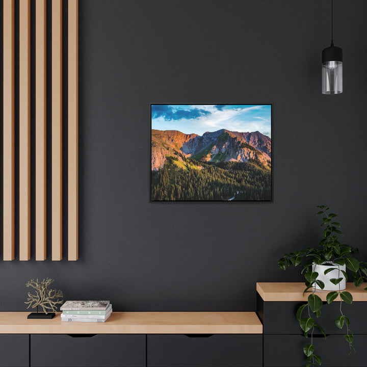 Fading Mountain Light - Canvas with Frame