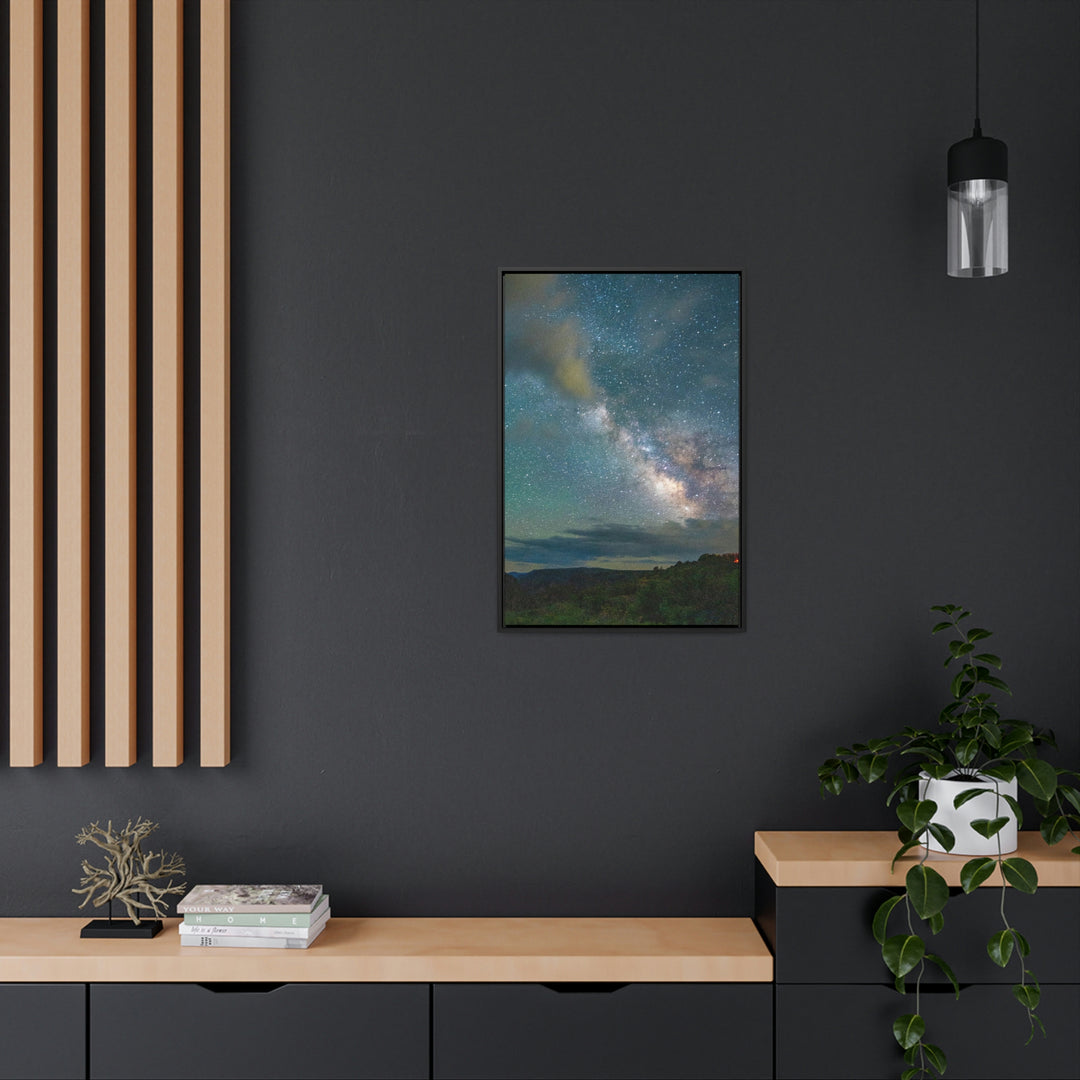 Milky Way Through the Clouds Part 1 - Canvas with Frame