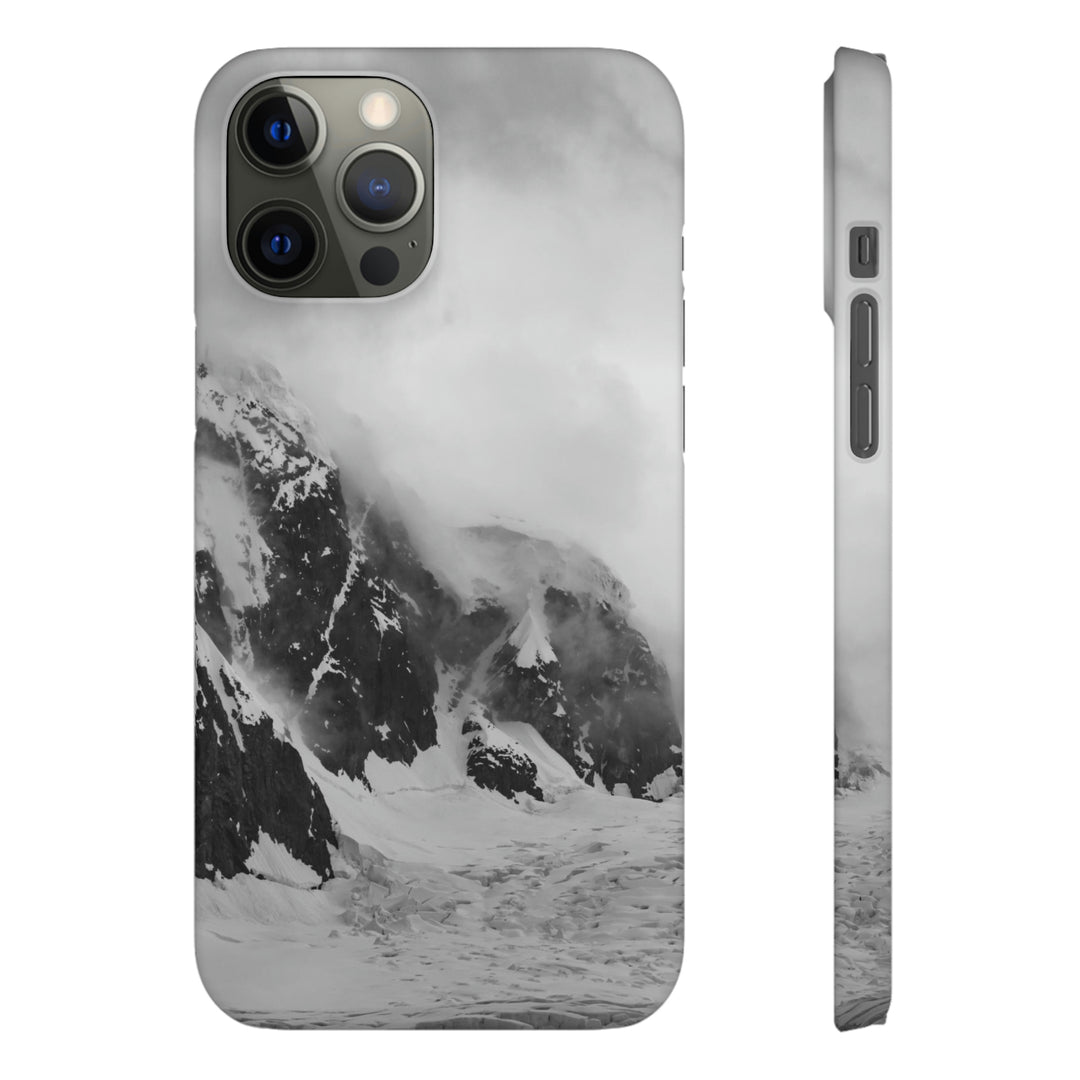 The Mist Descends in Black and White - Phone Case